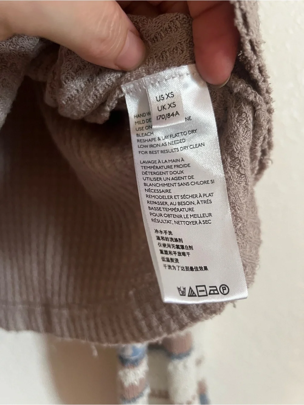 Free People Copenhagen Thermal long sleeve top in a soft beige (XS)